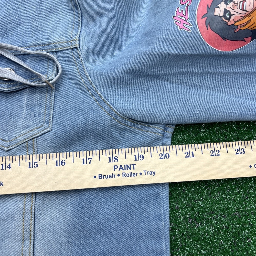 Alice Cooper Hooded Jean Denim Jacket Womens Size S Double Sided‎ See Pictures - Picture 9 of 10